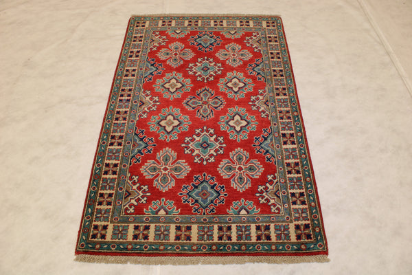 Afghan Oriental Rug, Kazak Hand Knotted Rug