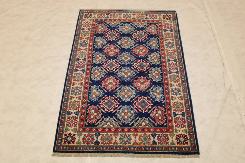 4x6 Afghan Rug, Tribal Kazak Rug