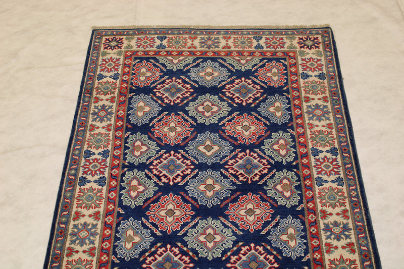 4x6 Afghan Rug, Tribal Kazak Rug