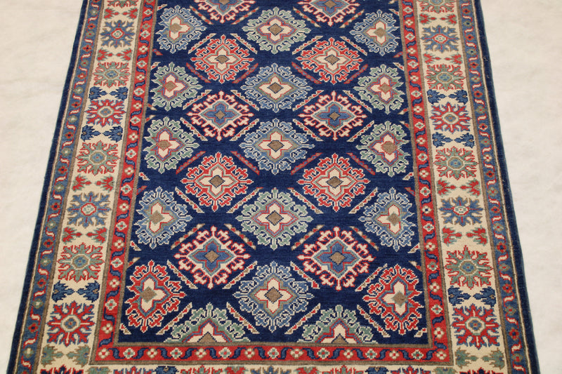 4x6 Afghan Rug, Tribal Kazak Rug