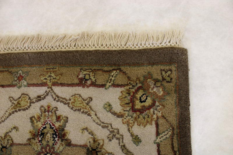 4x6 Persian Rug, Indian Silk Flower Rug