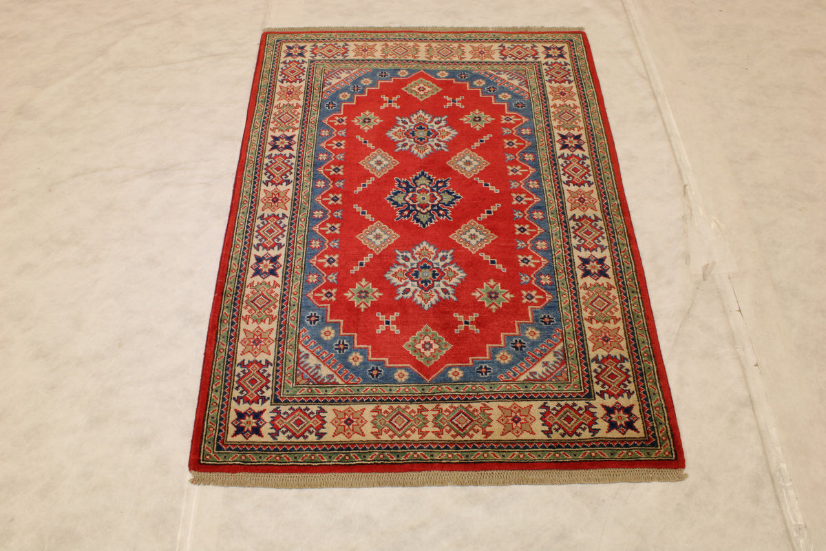 4x6 Kazak Rug, Afghan Tribal Rug