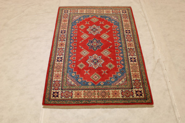 4x6 Kazak Rug, Afghan Tribal Rug