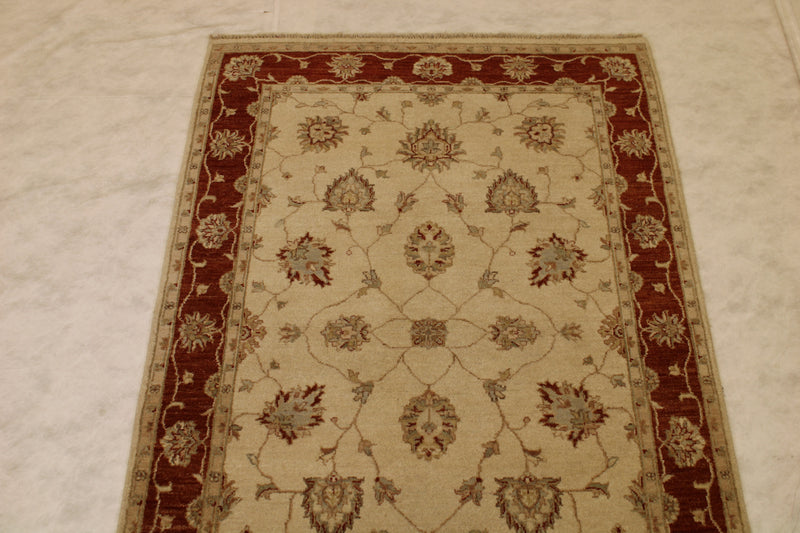 Oushak Hand Knotted Rug, 4x6 Traditional Rug