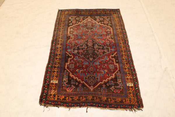 Balooch Rug, Persian Wool Rug, 4x6 Area Rug