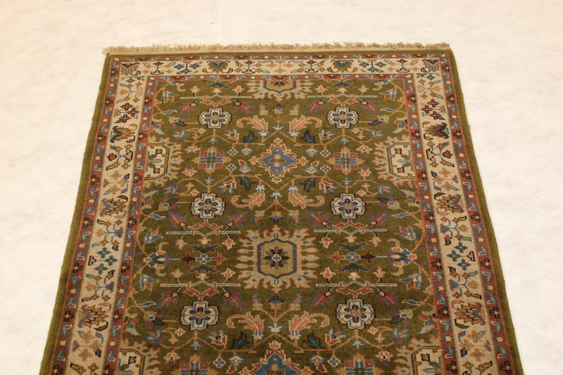 Indian Hand Knotted Rug, 4x6 Traditional Rug