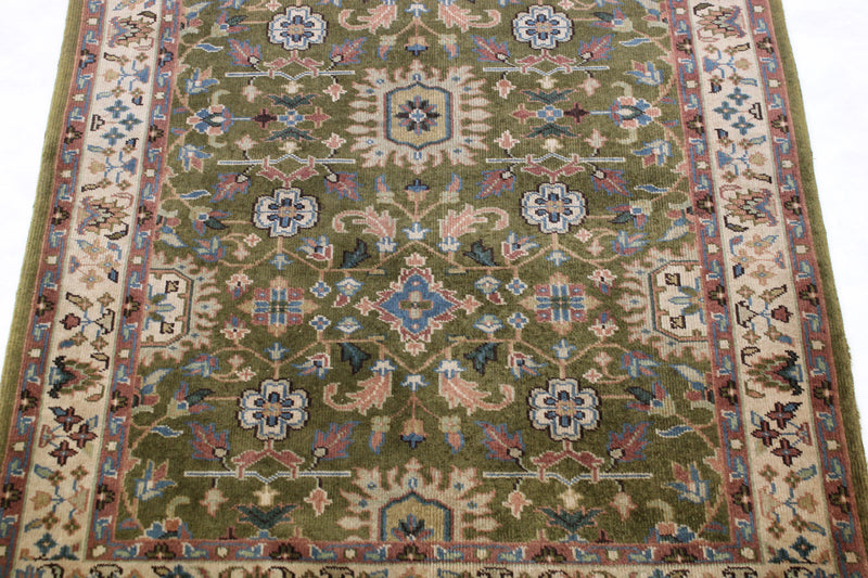 Indian Hand Knotted Rug, 4x6 Traditional Rug