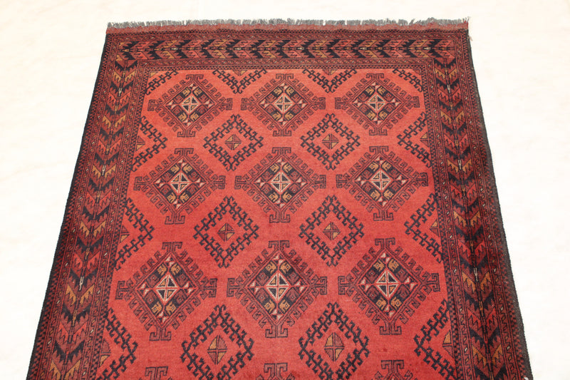 Afghan Tribal Rug, 4x6 Hand Knotted Rug