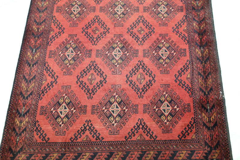 Afghan Tribal Rug, 4x6 Hand Knotted Rug