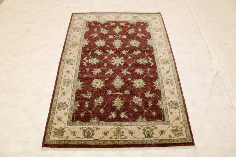 Indian Hand Knotted Rug, High Twist Design Rug