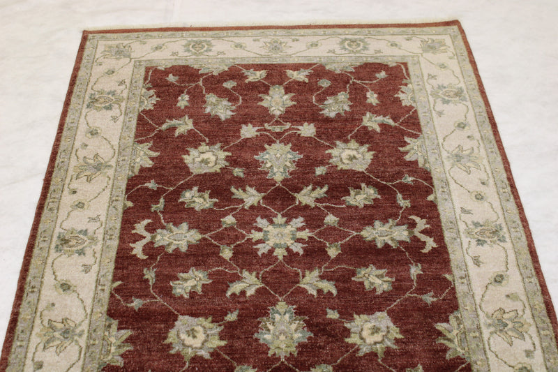 Indian Hand Knotted Rug, High Twist Design Rug