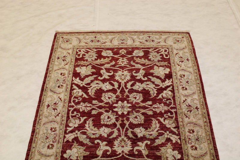 Pakistani Oushak Rug, Hand Knotted Traditional Rug