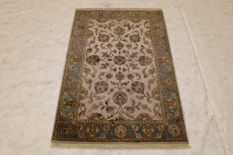 Silk Flower Rug, Persian Design Rug, Hand Knotted Rug