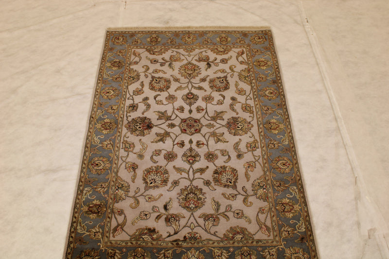 Silk Flower Rug, Persian Design Rug, Hand Knotted Rug