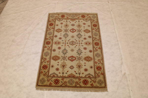 Indian Oushak Rug, Hand Knotted Area Rug