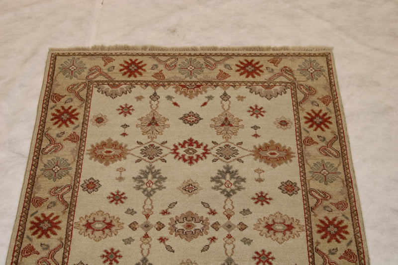 Indian Oushak Rug, Hand Knotted Area Rug