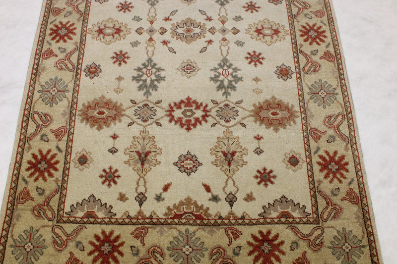 Indian Oushak Rug, Hand Knotted Area Rug