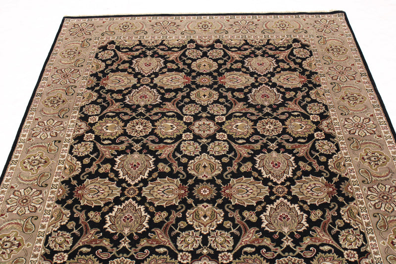 Indian Jaipur Rug, 8x10 Area Rug, Hand Knotted Rug