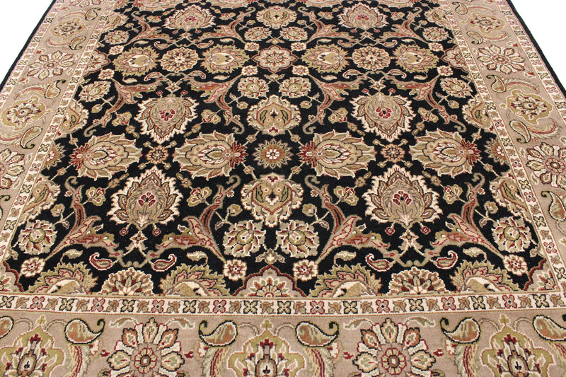 Indian Jaipur Rug, 8x10 Area Rug, Hand Knotted Rug