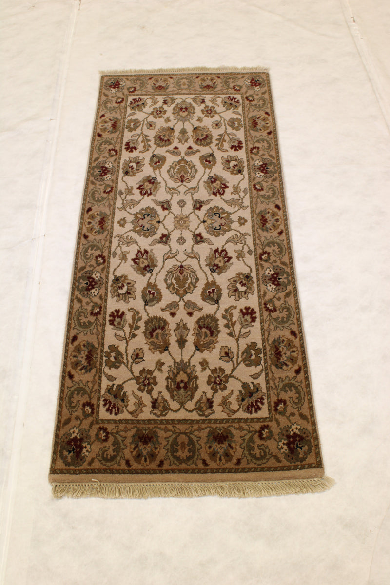 Indian Jaipur Rug, Oriental Runner Rug