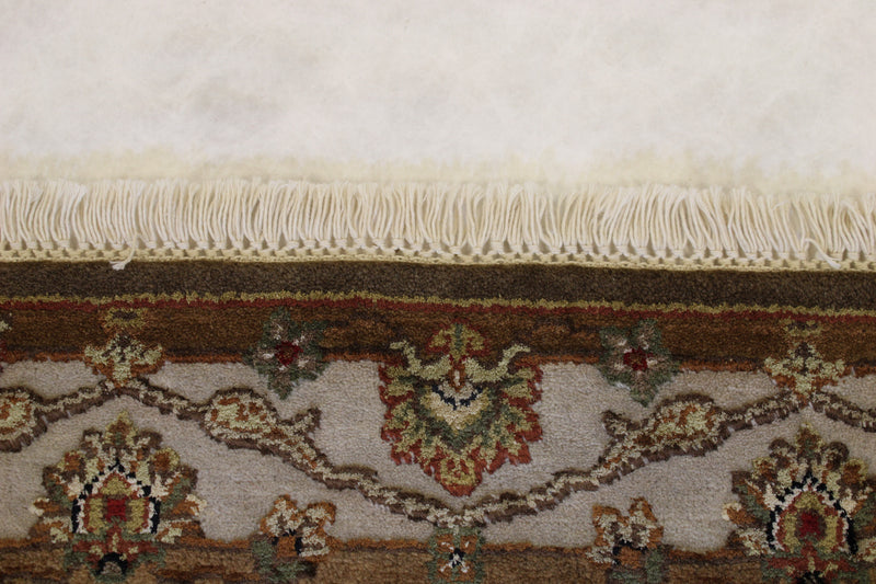 Traditional Runner Rug, Indian Silk Flower Rug