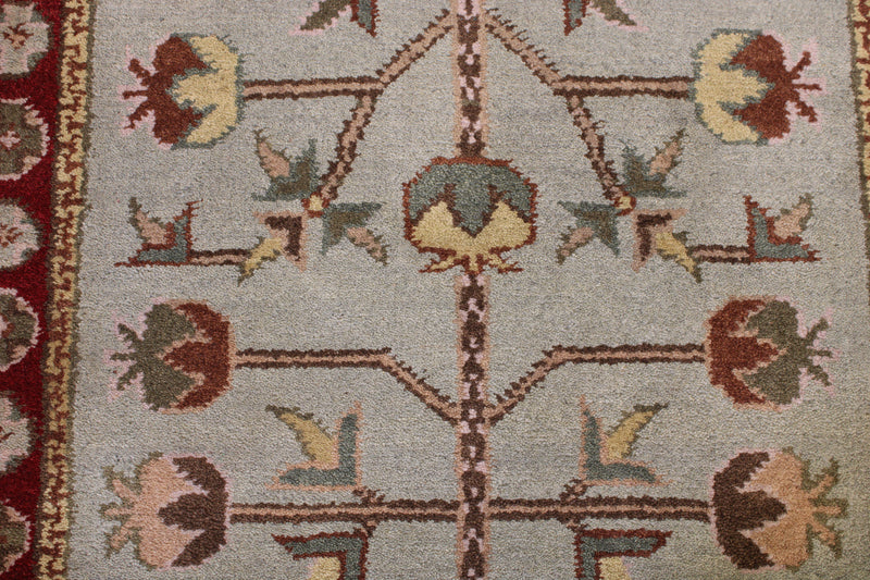 Oushak Runner Rug, Indian Hand Knotted Runner