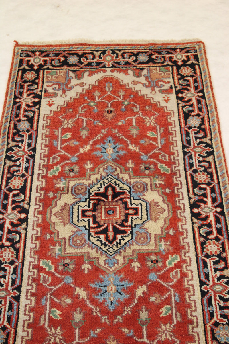 Serapi Rug, Indian Wool Runner, Traditional Runner