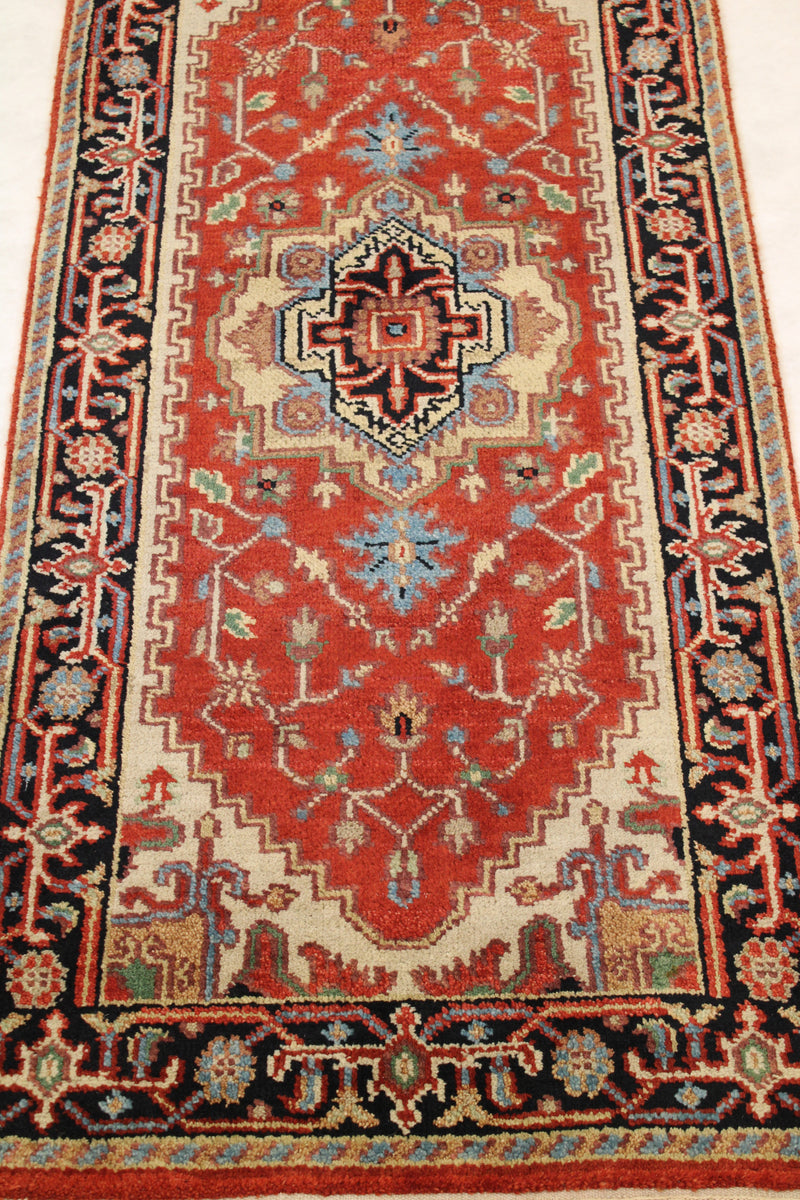 Serapi Rug, Indian Wool Runner, Traditional Runner