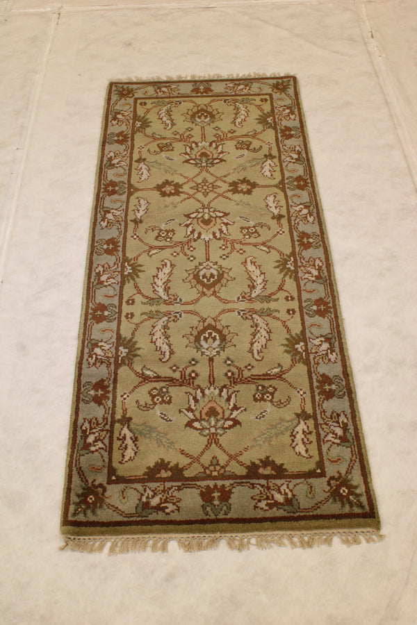 Oushak Runner Rug, Traditional Wool Runner