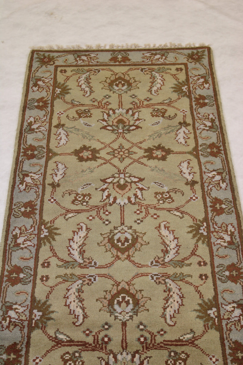 Oushak Runner Rug, Traditional Wool Runner