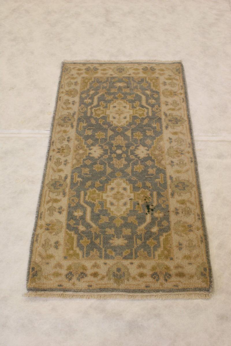 2x4 Hand Knotted Rug, Persian Design Rug