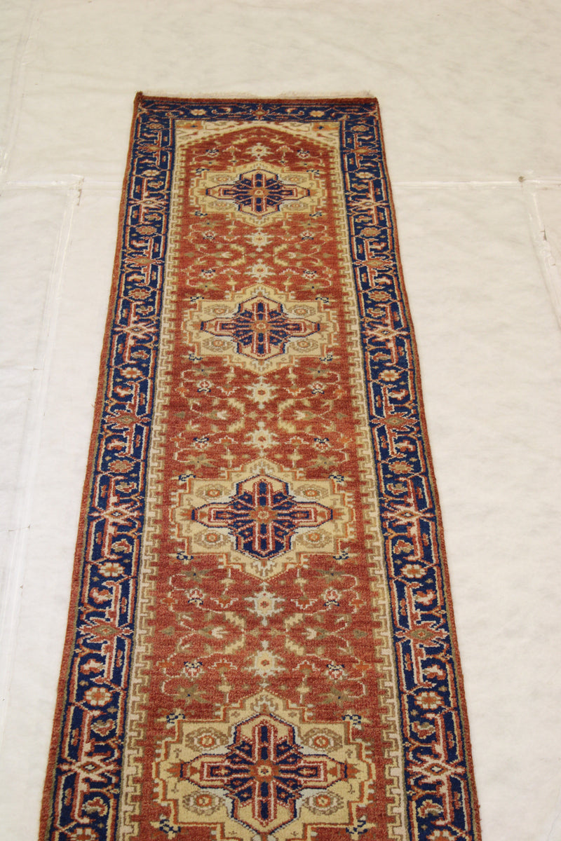 3x12 Runner Rug, Indian Serapi Rug