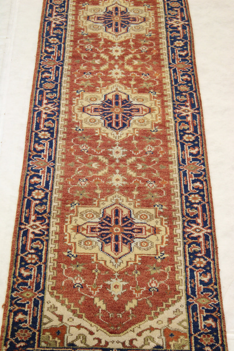 3x12 Runner Rug, Indian Serapi Rug