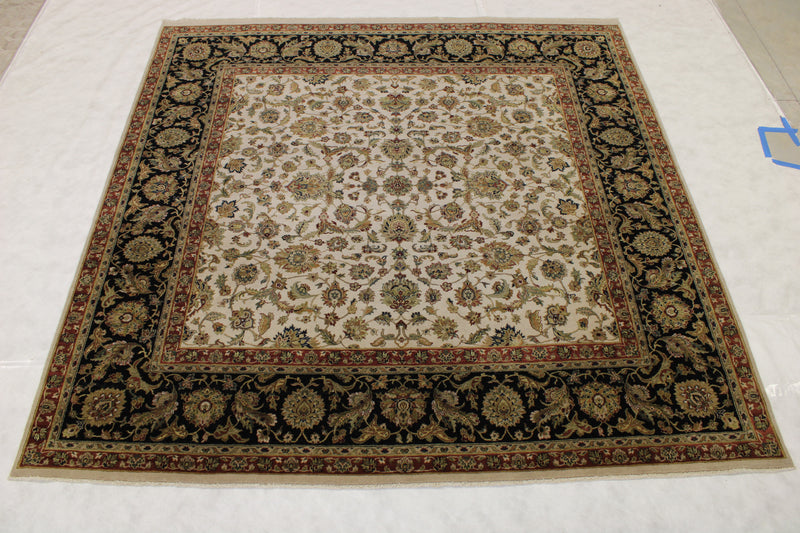 Hand Knotted Indian Rug, 9x9 Rug