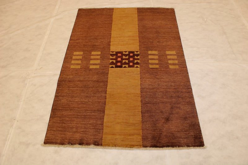 Gabbeh Hand Knotted Rug, 5x7 Area Rug