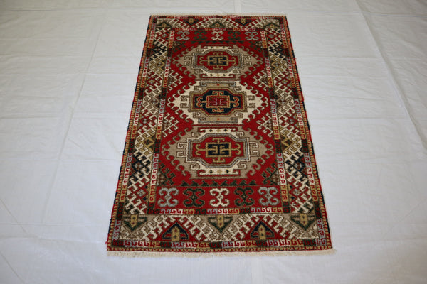 Kazak Rug, 3x5 Indian Rug, Hand Knotted Rug