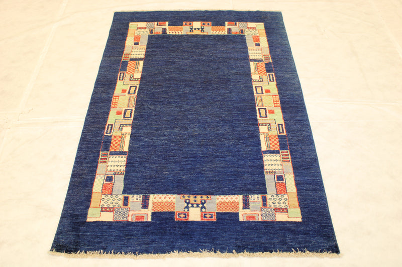 Gabbeh Rug, Wool Oriental Rug, 5x7 Area Rug