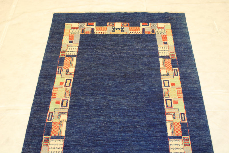 Gabbeh Rug, Wool Oriental Rug, 5x7 Area Rug