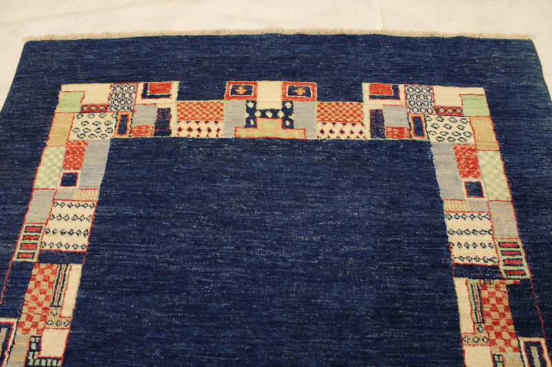 Gabbeh Rug, Wool Oriental Rug, 5x7 Area Rug