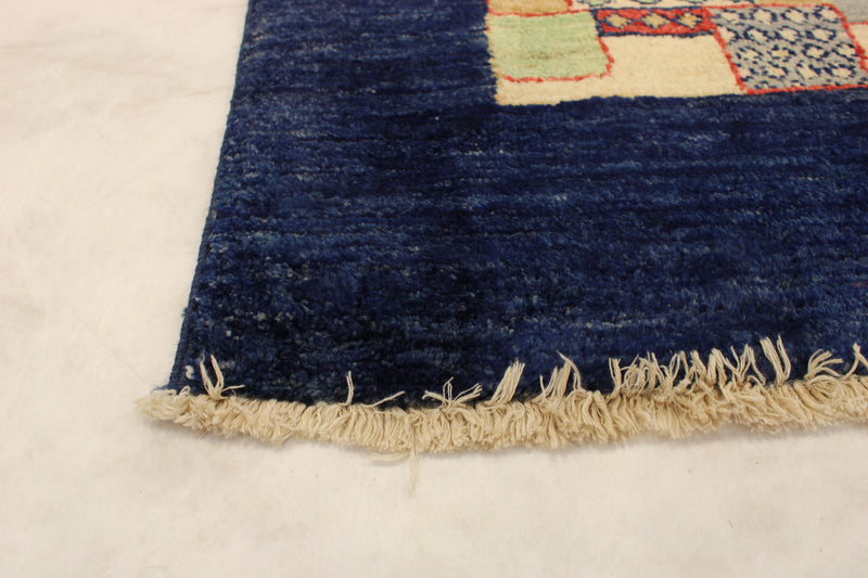 Gabbeh Rug, Wool Oriental Rug, 5x7 Area Rug