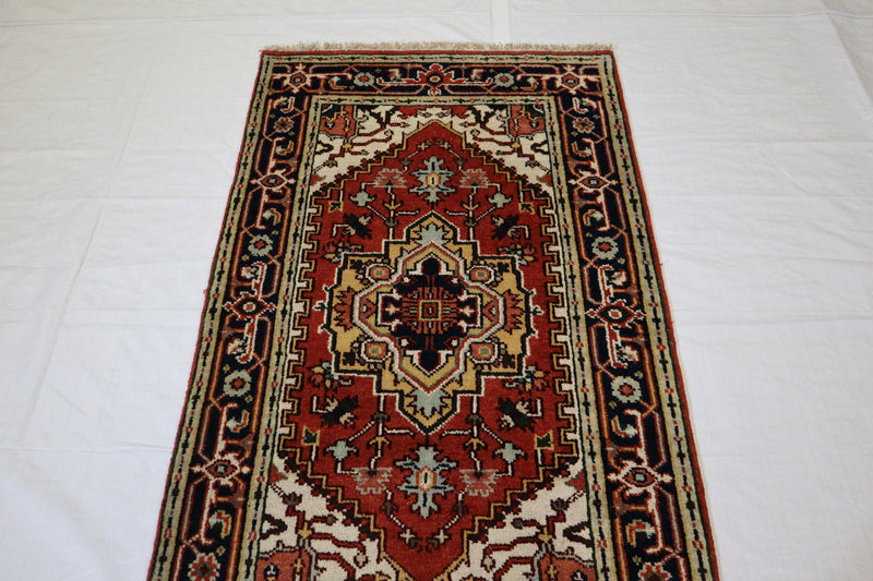 3x5 Traditional Rug, Indian Serapi Rug