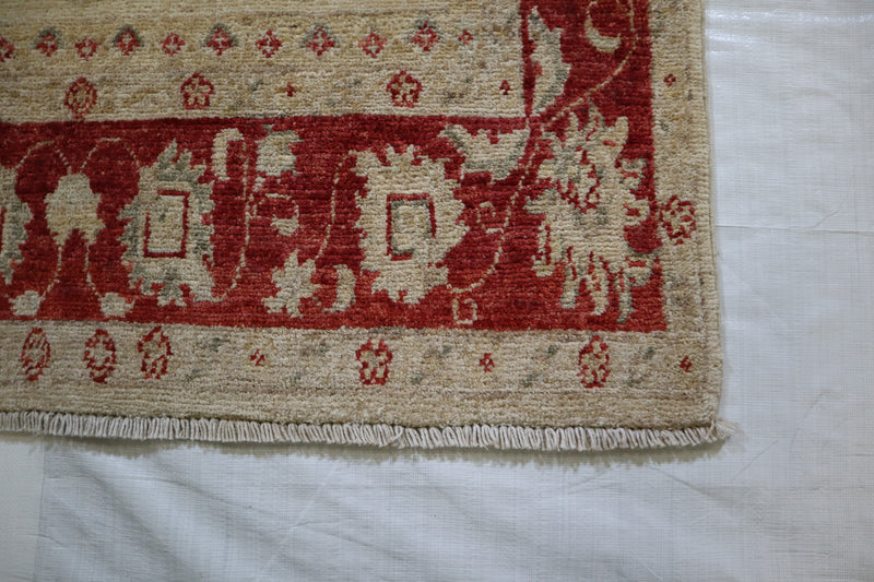 Afghan Oushak Rug, Traditional Wool Rug