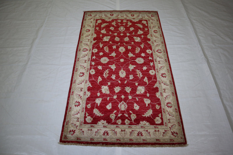 3x5 Hand Knotted Rug, Afghan Chobi Rug