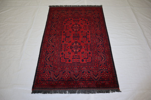 3x5 Traditional Rug, Afghan Turkman Rug