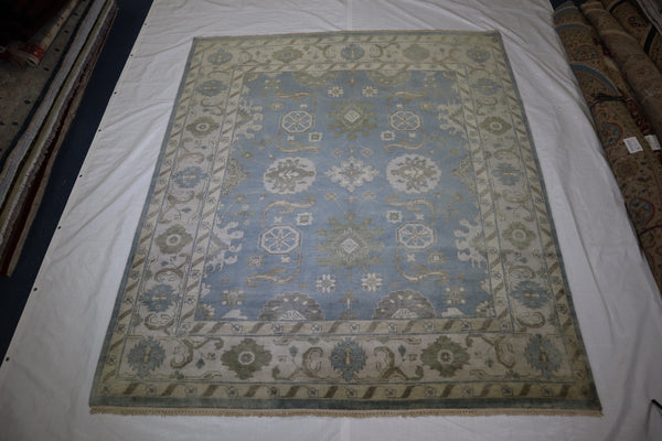 Indian Hand Knotted Rug, Oushak Wool Rug