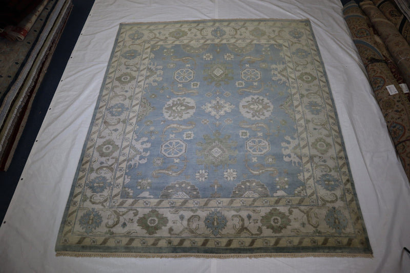 Indian Hand Knotted Rug, Oushak Wool Rug