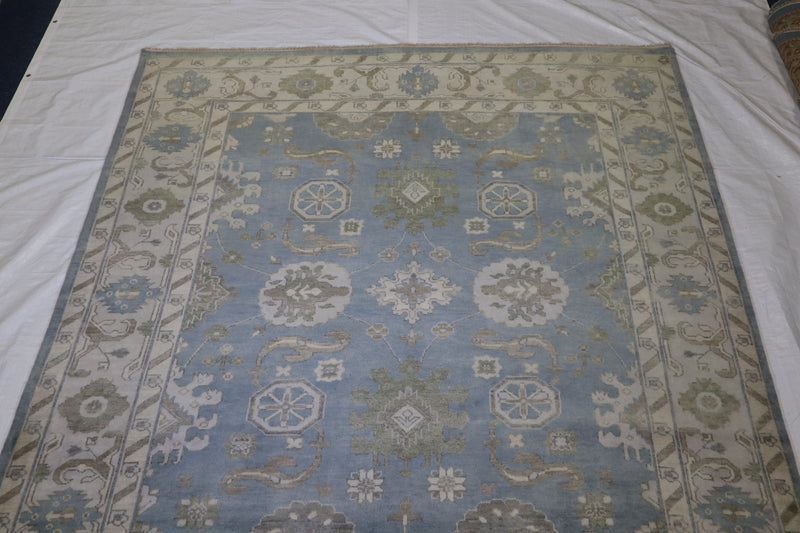 Indian Hand Knotted Rug, Oushak Wool Rug