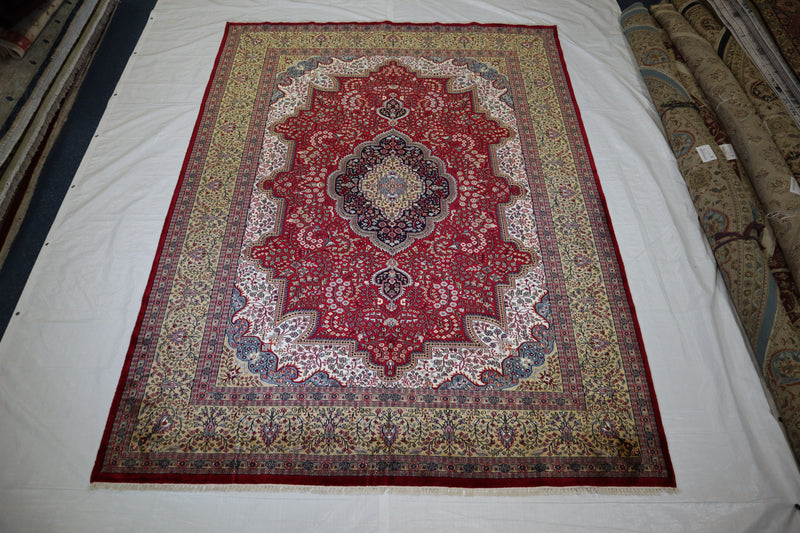 8x10 Indian Rug, Jammu Kashmir Rug, Hand Knotted Rug