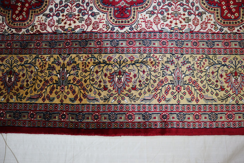 8x10 Indian Rug, Jammu Kashmir Rug, Hand Knotted Rug