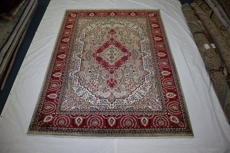 Copy of 8x10 Hand Knotted Rug, Indian Jammu Kashmir Rug